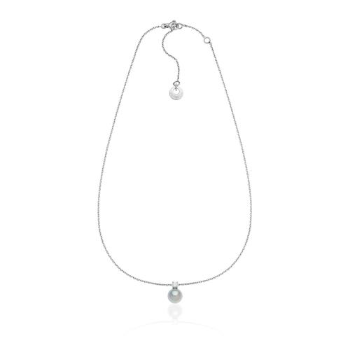 Collana Unoaerre  in argento con perla scura - UNOAERRE