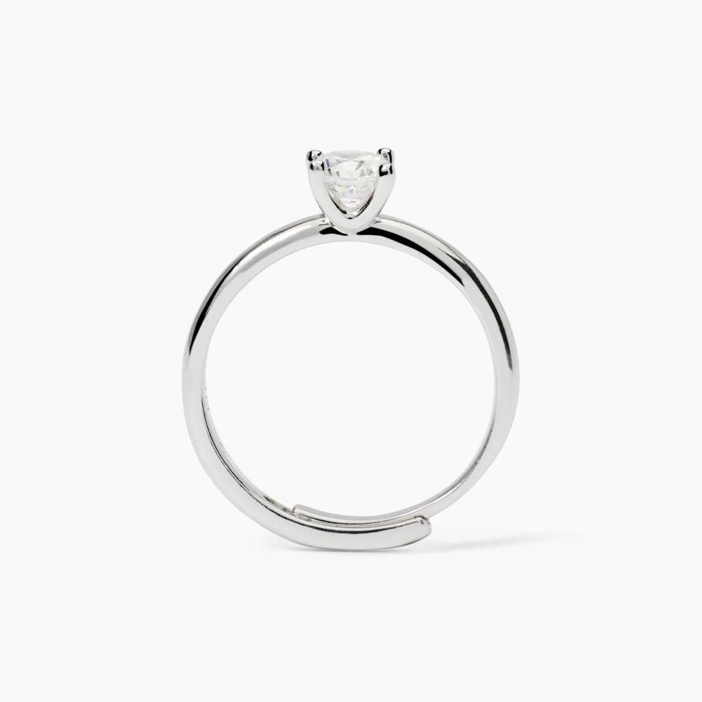 Anello Mabina solitario in argento con zircone SOLITAIRE - MABINA