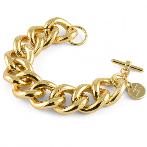 Bracciale catena grumetta maxi in bronzo dorato Unoaerre  - UNOAERRE