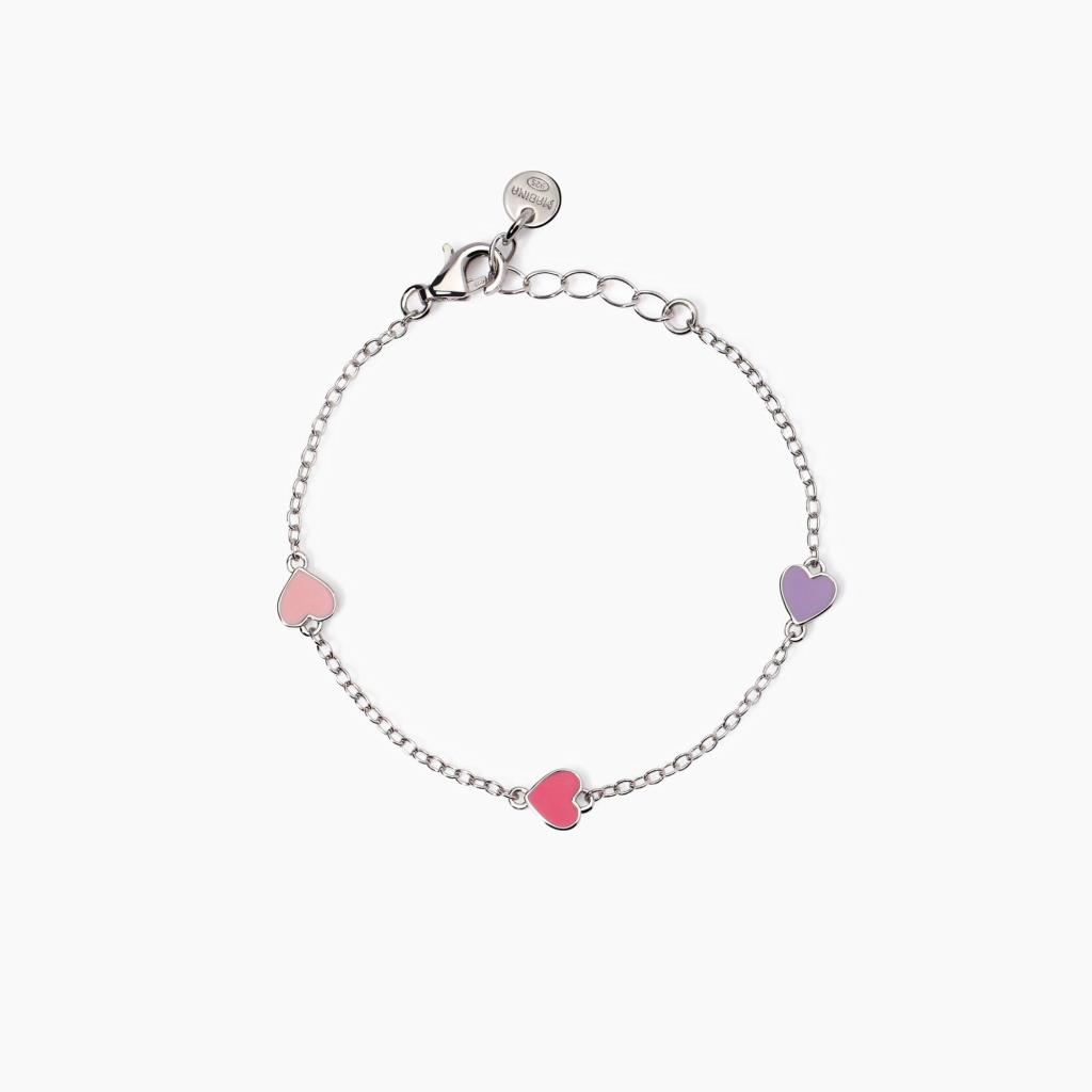 Bracciale Mabina con cuoricini smaltati Mon Amour - MABINA