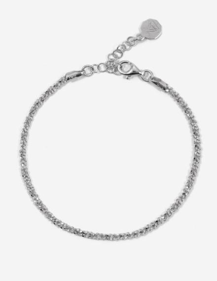 BRACCIALE LUCE IN ARGENTO RODIATO - NOVE25